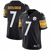 Nike Pittsburgh Steelers #7 Ben Roethlisberger Black Team Color NFL Vapor Untouchable Limited Jersey,baseball caps,new era cap wholesale,wholesale hats